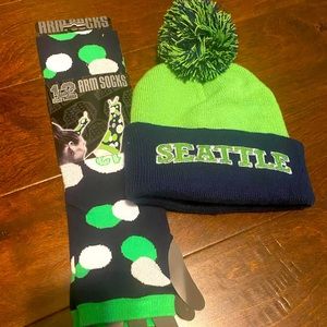 Seattle Seahawks 12th lady Arm Socks and Cap